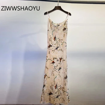 ZIWWSHAOYU Summer Women Backless Velvet Spaghetti Strap Dress Fashion Designer Jacquard Ladies Print Vintage Slim Midi Dresses
ZIWWSHAOYU Summer Women Backless Velvet Spaghetti Strap Dress Fashion Designer Jacquard Ladies Print Vintage Slim Midi Dresses