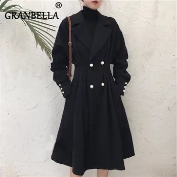 2020 Fashion Large Size Thin Overcoat Double Breasted Long Sleeve Black Women Trench Coat Dress Style Female Coats 
2020 Fashion Large Size Thin Overcoat Double Breasted Long Sleeve Black Women Trench Coat Dress Style Female Coats