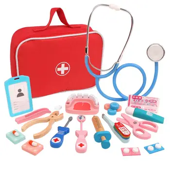 Wooden Pretend Dentist Toolbox children pretend play doctor toy set Medical Playset with Stethoscope Role Play kit Game
Wooden Pretend Dentist Toolbox children pretend play doctor toy set Medical Playset with Stethoscope Role Play kit Game