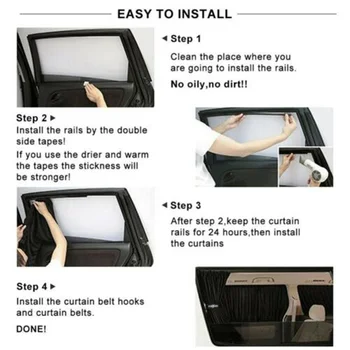 Car Sun Shade Curtains Sun Shade Curtains UV Protection Side Window Cover Parts
Car Sun Shade Curtains Sun Shade Curtains UV Protection Side Window Cover Parts