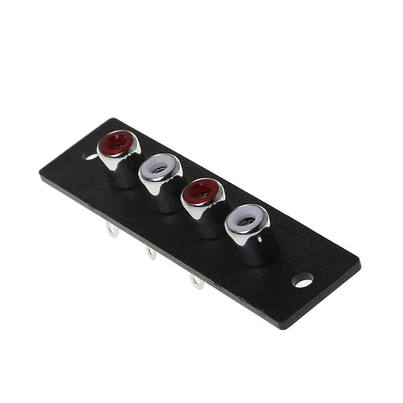 4 Way RCA Terminal Wall Panel Plate Input Phono Chassis Female Socket Connector B95D
4 Way RCA Terminal Wall Panel Plate Input Phono Chassis Female Socket Connector B95D