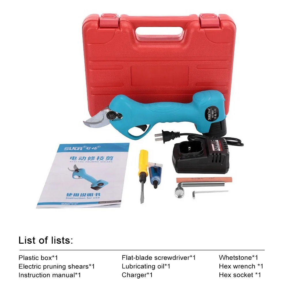 Electric Pruning Scissors Cordless Pruning Shears Garden Pruner Secateur Branch Cutter Cutting Tool 16.8V Rechargeable Battery
Electric Pruning Scissors Cordless Pruning Shears Garden Pruner Secateur Branch Cutter Cutting Tool 16.8V Rechargeable Battery