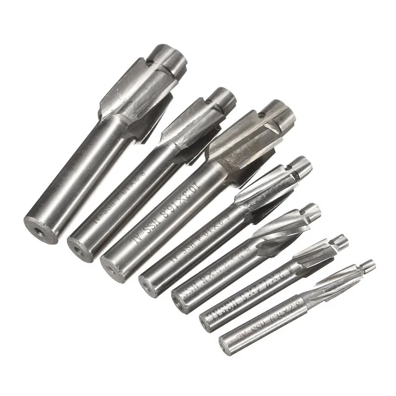 7 Piece Set Sunk Head Milling Cutter Countersunk Drill HSS AL Flat Countersink End Milling Cutter Drill Bits Set m3-m12
7 Piece Set Sunk Head Milling Cutter Countersunk Drill HSS AL Flat Countersink End Milling Cutter Drill Bits Set m3-m12