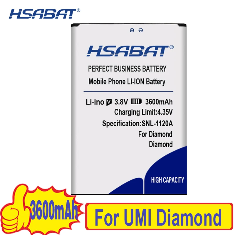 Новинка 100% аккумулятор HSABAT 3600 мАч для Umi Diamond X бесплатная доставка | Мобильные