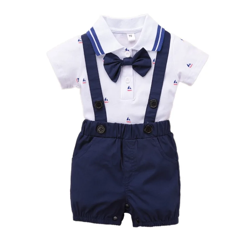 Baby Clothes Set Infant Kid Short Sleeve Bow Tie Rompers Strap Shorts 2Pcs Boys Suits Children Clothing Outfits
Baby Clothes Set Infant Kid Short Sleeve Bow Tie Rompers Strap Shorts 2Pcs Boys Suits Children Clothing Outfits