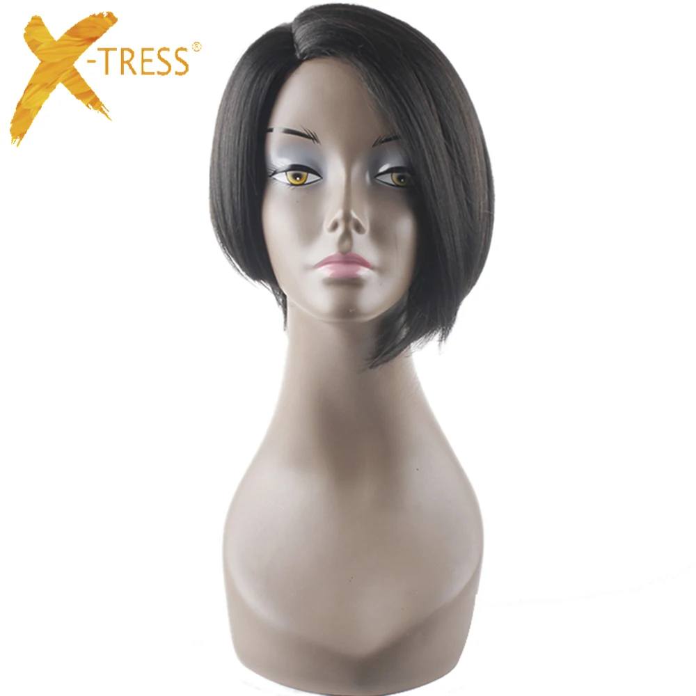 Short Straight Bob Wigs Side Part High Temperature Fiber Hairpiece X-TRESS Ombre Color Synthetic Layered Wig For Black Women
Short Straight Bob Wigs Side Part High Temperature Fiber Hairpiece X-TRESS Ombre Color Synthetic Layered Wig For Black Women