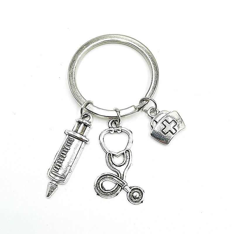 2019 New Medical Equipment Model Silver Nurse Cap Stethoscope Thermometer Cute Keychain Jewelry Gift 
2019 New Medical Equipment Model Silver Nurse Cap Stethoscope Thermometer Cute Keychain Jewelry Gift