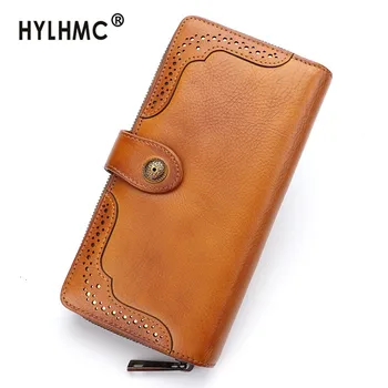 Vintage Leather Women Long Zipper Wallet Card Holder Wallets Large Capacity Purses Cowhide Leather 2020 New Female Cow Leather
Vintage Leather Women Long Zipper Wallet Card Holder Wallets Large Capacity Purses Cowhide Leather 2020 New Female Cow Leather