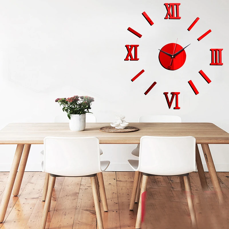 New Modern DIY Large Wall Clock 3D Mirror Surface Sticker Home Decor Art Giant Wall Clock Watch With Roman Numerals Big Clock
New Modern DIY Large Wall Clock 3D Mirror Surface Sticker Home Decor Art Giant Wall Clock Watch With Roman Numerals Big Clock
