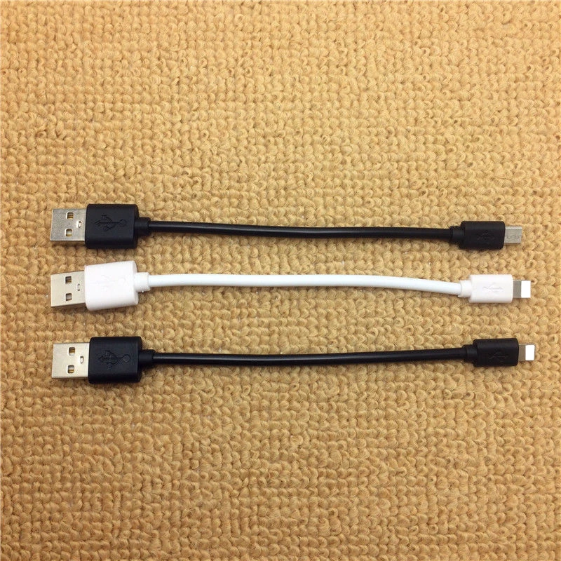 

Short 15cm 8Pin Micro USB Type C Fast Charging Cable Charger Adapter for iPhone 5s SE 6 6s 7 8 Plus X XR XS Max for Powerbank