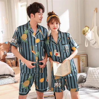 Couples Cami Shirt Pants Nighty Pijamas Summer Pajamas Suit Men Sleep Set Women Lounge Turn-down Collar Nightwear Robe Nighties
Couples Cami Shirt Pants Nighty Pijamas Summer Pajamas Suit Men Sleep Set Women Lounge Turn-down Collar Nightwear Robe Nighties