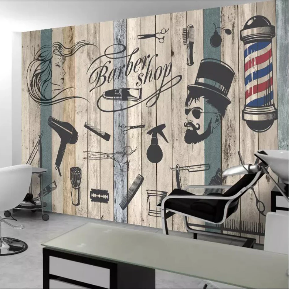 Milofi custom large 3D wallpaper mural retro barber shop beauty salon background wall painting decorative mural wallpaper
Milofi custom large 3D wallpaper mural retro barber shop beauty salon background wall painting decorative mural wallpaper