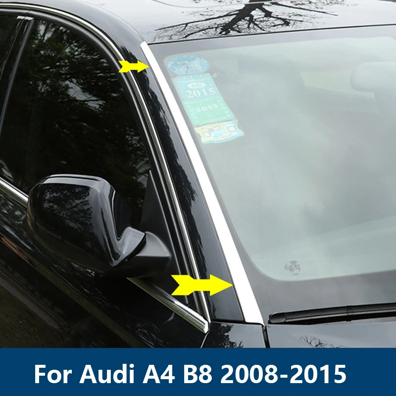Для Audi A4 B8 2008-2015, хромированные полоски из нержавеющей стали для переднего лобового стекла, отделка, 1 пара
Для Audi A4 B8 2008-2015, хромированные полоски из нержавеющей стали для переднего лобового стекла, отделка, 1 пара