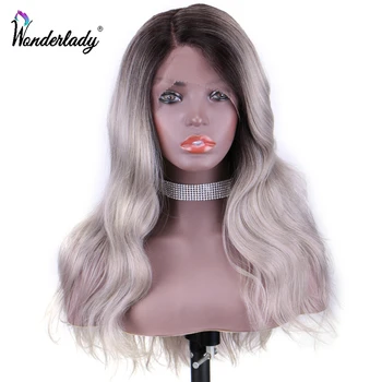 WonderLady Cheap Ash Sliver Ombre Wigs Side/Middle Part Wavy Lace Front Synthetic Wigs For Black Women 18" Long Natural Wave Wig
WonderLady Cheap Ash Sliver Ombre Wigs Side/Middle Part Wavy Lace Front Synthetic Wigs For Black Women 18" Long Natural Wave Wig