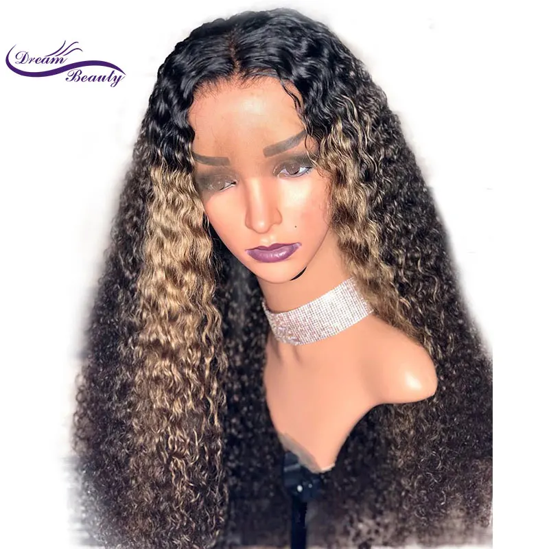 Dream Beauty Omber highlights Curly 13*6 Deep Part Lace Front Human Hair Wig With Baby Hair Pre Plucked Brazilian Remy Hair Wig
Dream Beauty Omber highlights Curly 13*6 Deep Part Lace Front Human Hair Wig With Baby Hair Pre Plucked Brazilian Remy Hair Wig