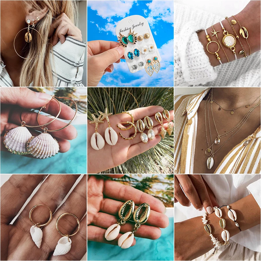 Fashion Brincos Sea Shell Conch Earrings 2019 for Women Gold Color Pendant Dangle Earring Female Bohemian Beach Summer Jewelry
Fashion Brincos Sea Shell Conch Earrings 2019 for Women Gold Color Pendant Dangle Earring Female Bohemian Beach Summer Jewelry