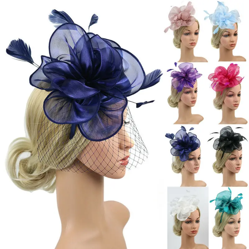 Fashion Wedding Womens Fascinator Penny Flower Mesh Ribbons And Feathers Party Hats Black White Pink Green 2019 New 
Fashion Wedding Womens Fascinator Penny Flower Mesh Ribbons And Feathers Party Hats Black White Pink Green 2019 New