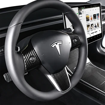 For Tesla model 3 Interior Accessorie Carbon Fiber Steering Wheel Button Switch Trim Cover Sticker
For Tesla model 3 Interior Accessorie Carbon Fiber Steering Wheel Button Switch Trim Cover Sticker