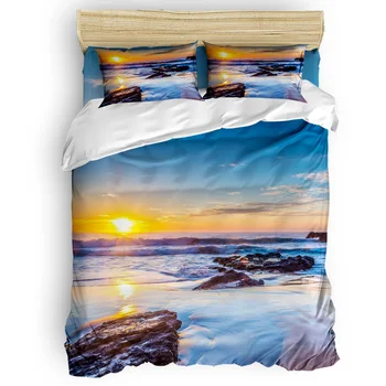4 Pcs Duvet Cover Beach Sunset Ocean Design Bedding Set Home Bedding Set Luxury Comforter Bedding Sets
4 Pcs Duvet Cover Beach Sunset Ocean Design Bedding Set Home Bedding Set Luxury Comforter Bedding Sets