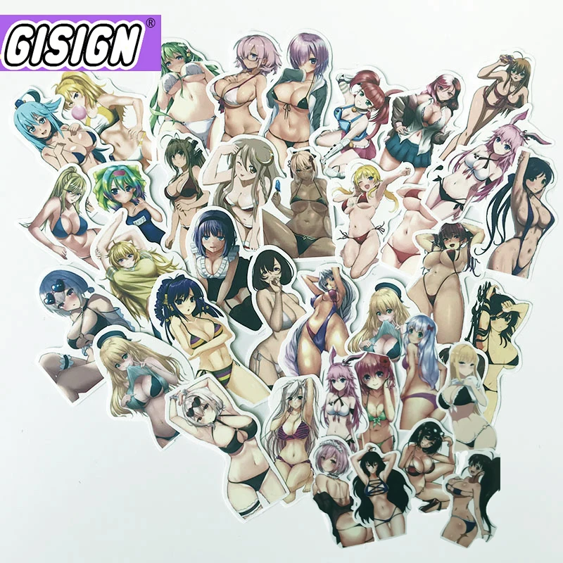 10/50/71 шт. сексуальные водонепроницаемые Стикеры аниме наклейки Waifu Pinup для девочек