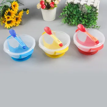 Baby Learning Dishes With Suction Cup Kids Safety Dinnerware Set Assist Bowl Temperature Sensing Spoon Tableware Training Bowl
Baby Learning Dishes With Suction Cup Kids Safety Dinnerware Set Assist Bowl Temperature Sensing Spoon Tableware Training Bowl
