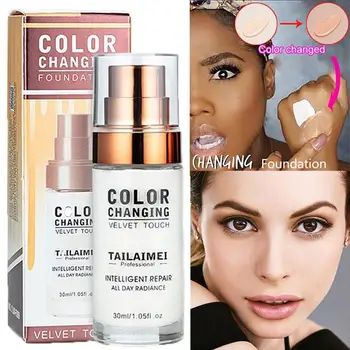 30ml Moisturizing Natural Cover Blemishes Face Makeup Color Changed Base Concealer Foundation Cream
30ml Moisturizing Natural Cover Blemishes Face Makeup Color Changed Base Concealer Foundation Cream