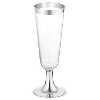 Plastic Rimmed Champagne Flutes 5.1 Oz. Clear Hard Disposable Party and Wedding Cups Premium Heavy Duty Fancy Champagne Flute or
Plastic Rimmed Champagne Flutes 5.1 Oz. Clear Hard Disposable Party and Wedding Cups Premium Heavy Duty Fancy Champagne Flute or