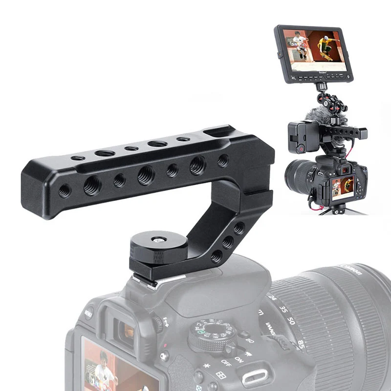 UURig R005 Universal DSLR Camera Rig Top Handle Three Cold Shoe Adapter Mount for LED Light Microphone Metal Cheese Handle Grip
UURig R005 Universal DSLR Camera Rig Top Handle Three Cold Shoe Adapter Mount for LED Light Microphone Metal Cheese Handle Grip