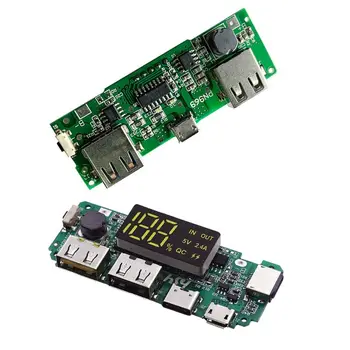 LED Dual USB5V 2.4A 2A 1A Micro/Type-C/USB Input Power Bank 18650 Battery Charger Board Module
LED Dual USB5V 2.4A 2A 1A Micro/Type-C/USB Input Power Bank 18650 Battery Charger Board Module