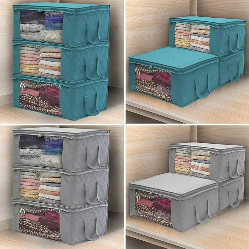 3Pcs Non-Woven Family Save Space Foldable Clothes Organizer Home Storage Box Quilt Storage Bag Holder Organizer
3Pcs Non-Woven Family Save Space Foldable Clothes Organizer Home Storage Box Quilt Storage Bag Holder Organizer