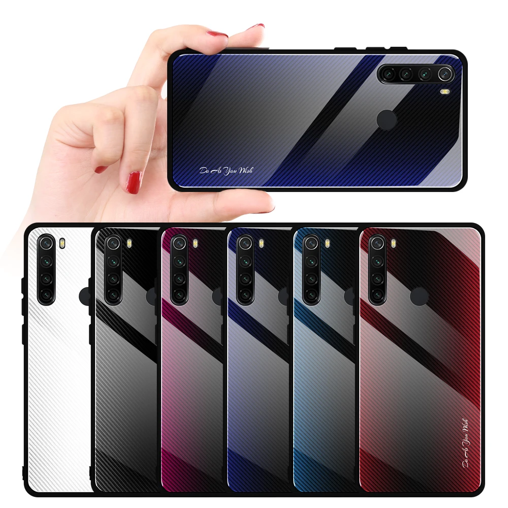 Чехол из закаленного стекла с градиентом для Xaiomi Redmi Note 8 7 6 5 Pro 7A K20 чехол Xiaomi Mi A3 Lite