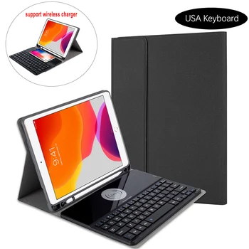 Tablet Keyboard for iPad 10.2 7th Generation 2019 Case with Removable Wireless Charging Keyboard and Pen Holder + Leather Case
Tablet Keyboard for iPad 10.2 7th Generation 2019 Case with Removable Wireless Charging Keyboard and Pen Holder + Leather Case
