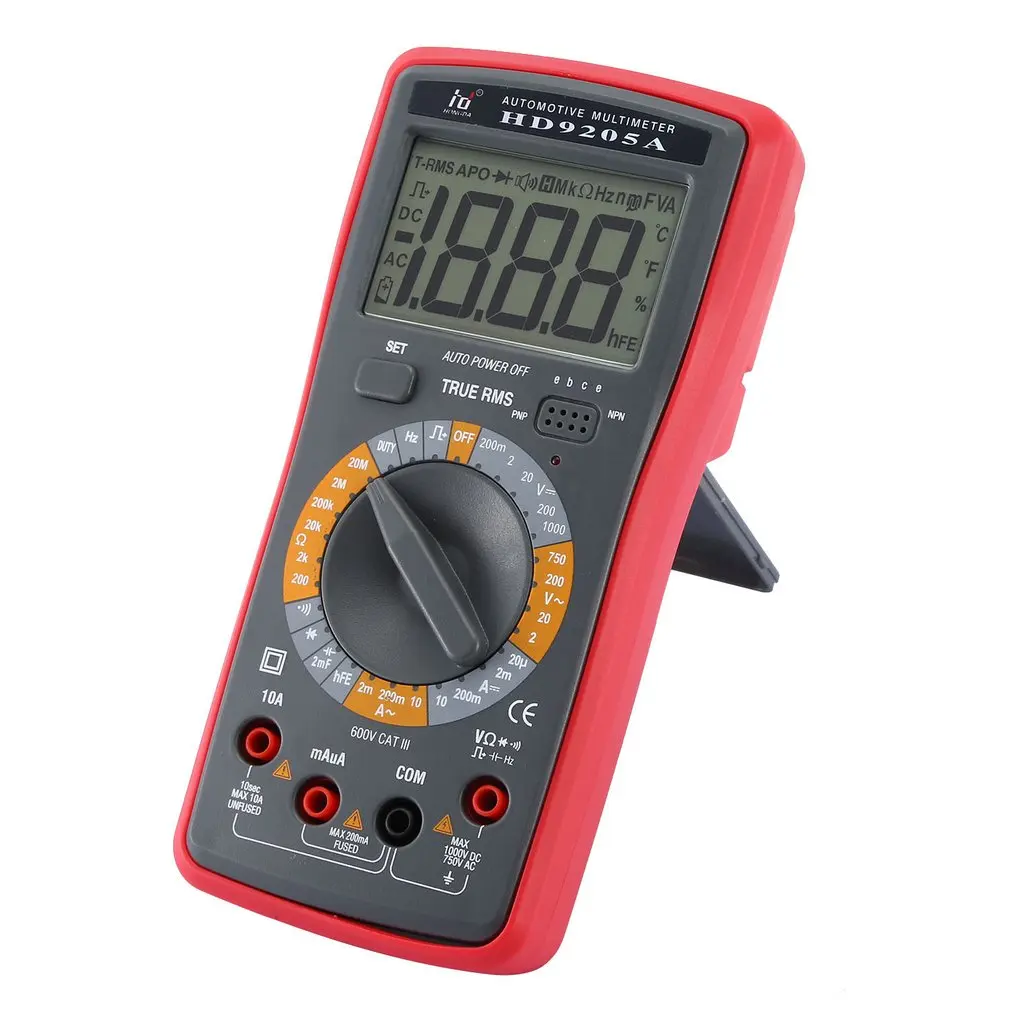 SZBJ HD9205A Handheld Digital Multimeter 1999 Counts AC/DC Voltage Current Ohm Frequency Tester Ammeter Voltmeter
SZBJ HD9205A Handheld Digital Multimeter 1999 Counts AC/DC Voltage Current Ohm Frequency Tester Ammeter Voltmeter