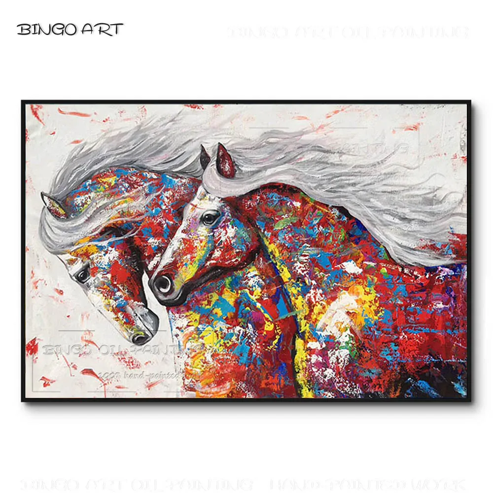 Artist Hand-painted High Quality Modern Abstract Horse Oil Painting on Canvas Colorful Running Horse Oil Painting for Wall Decor
Artist Hand-painted High Quality Modern Abstract Horse Oil Painting on Canvas Colorful Running Horse Oil Painting for Wall Decor