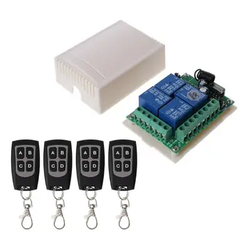 1Set DC12V 4CH RF Relay Receiver Module 433Mhz Wireless Remote Control Switch
1Set DC12V 4CH RF Relay Receiver Module 433Mhz Wireless Remote Control Switch