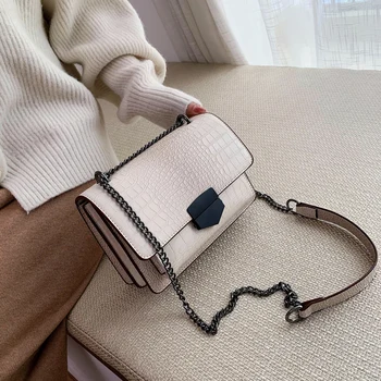 Solid Color Crocodile Pattern PU Leather Crossbody Bags For Women Retro Organ Small Shoulder Messenger Bag Female Chain Handbags
Solid Color Crocodile Pattern PU Leather Crossbody Bags For Women Retro Organ Small Shoulder Messenger Bag Female Chain Handbags