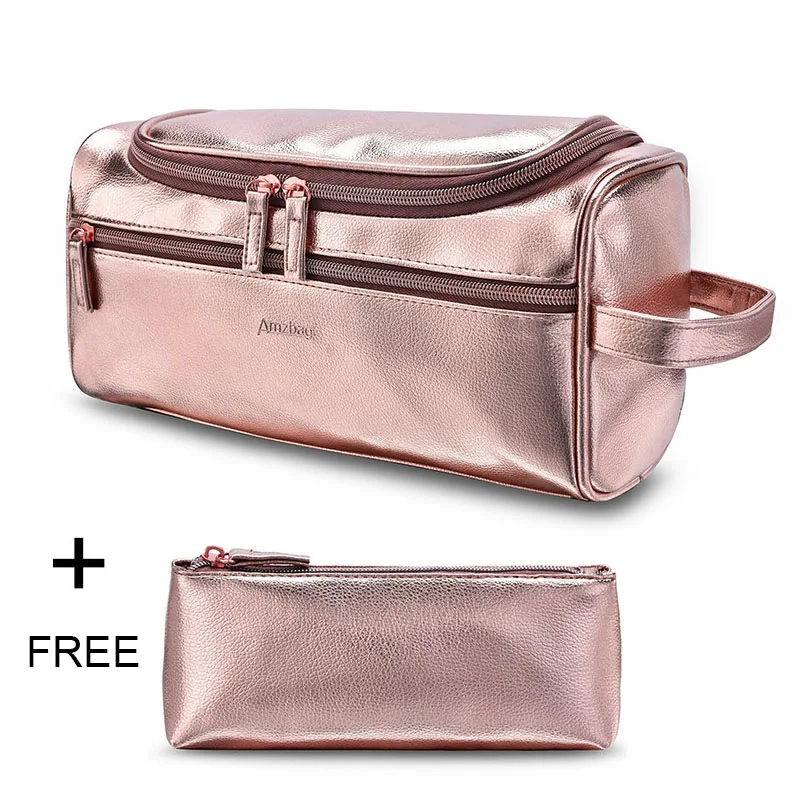 Double Layer PU Leather Handbag Rose Gold Women Travel Case Large Capacity Waterproof Cosmetic Bag Men Toiletry Pouch Wholesale
Double Layer PU Leather Handbag Rose Gold Women Travel Case Large Capacity Waterproof Cosmetic Bag Men Toiletry Pouch Wholesale