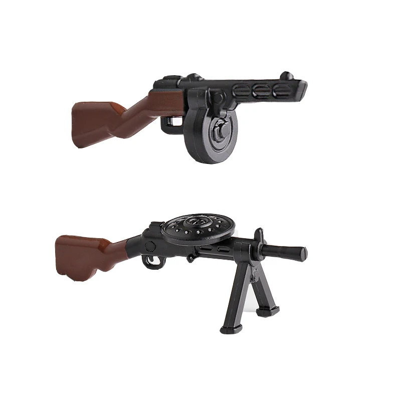 2 шт./лот WW2 пистолеты военное оружие Винтовочная машина Submachine MOC детали
