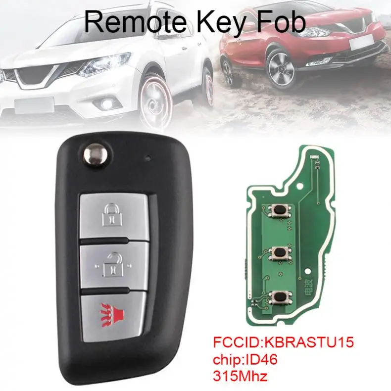 315Mhz 3 Buttons Upgraded Remote Car Key with ID46 Chip KBRASTU15 Fit for Nissan Versa / Xterra New
315Mhz 3 Buttons Upgraded Remote Car Key with ID46 Chip KBRASTU15 Fit for Nissan Versa / Xterra New