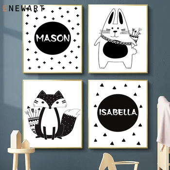 Black White Custom Name Poster Wall Picture Cartoon Rabbit Nursery Canvas Art Minimalist Print Painting Nordic Kid Bedroom Decor
Black White Custom Name Poster Wall Picture Cartoon Rabbit Nursery Canvas Art Minimalist Print Painting Nordic Kid Bedroom Decor
