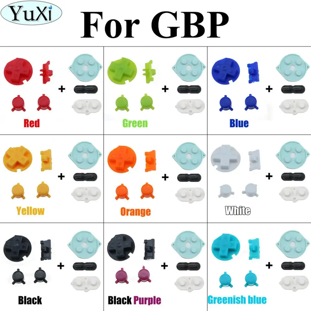 YuXi Rubber Conductive Buttons A B D pad for GameBoy Pocket GBP Silicone Start Select Keypad Repair parts & DIY Buttons Set
YuXi Rubber Conductive Buttons A B D pad for GameBoy Pocket GBP Silicone Start Select Keypad Repair parts & DIY Buttons Set