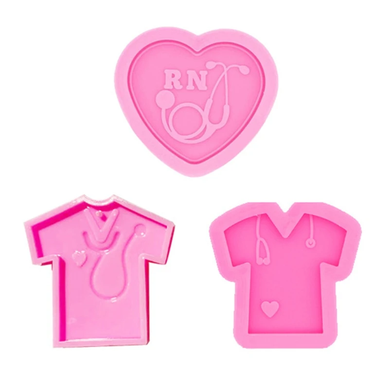 3Pcs/Set DIY Crafts Crystal Epoxy Resin Mold Nurse Shirt Love Heart Stethoscope Keychain Pendant Casting Silicone Mould
3Pcs/Set DIY Crafts Crystal Epoxy Resin Mold Nurse Shirt Love Heart Stethoscope Keychain Pendant Casting Silicone Mould