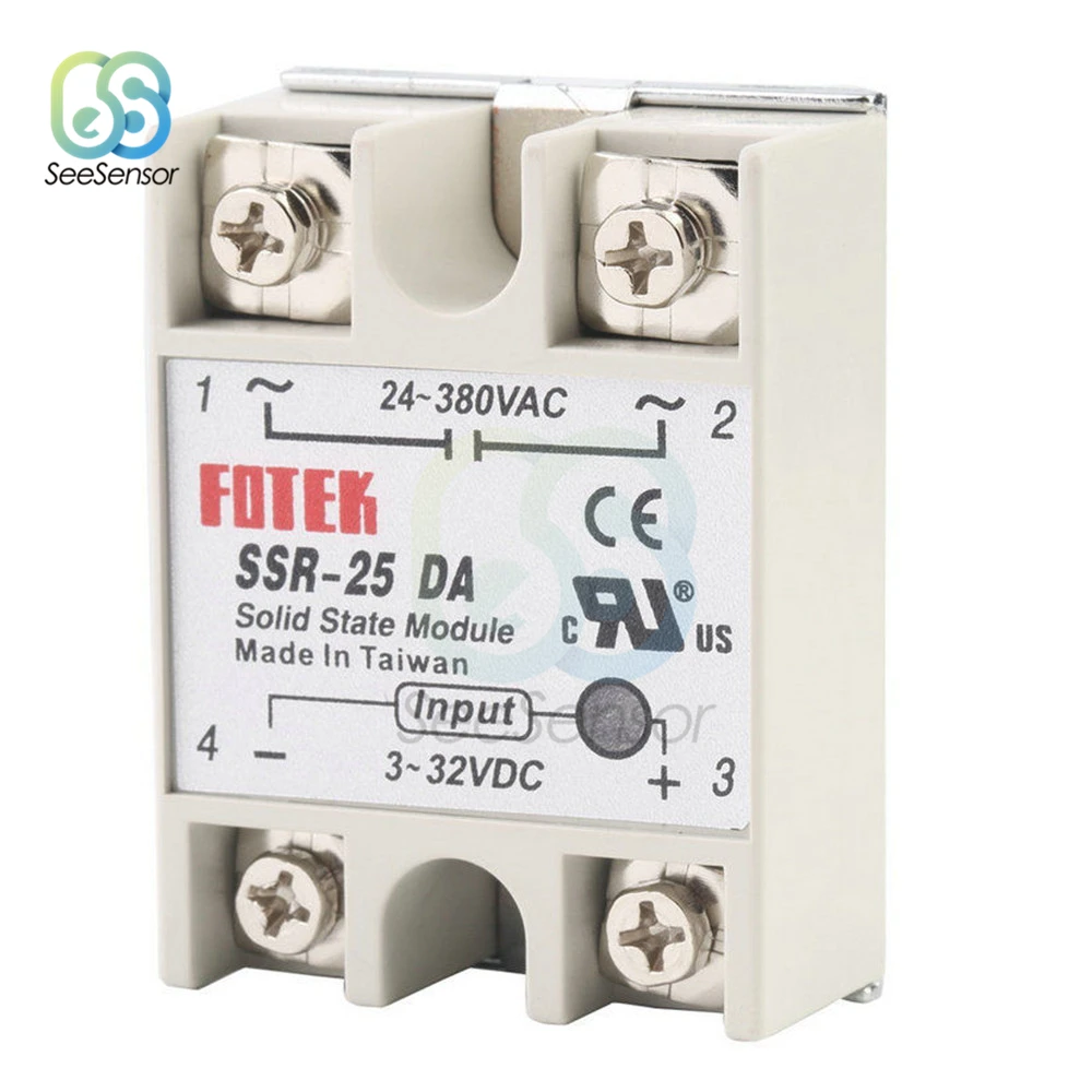 Твердотельное реле Φ 10A 25A 40A 3 32V DC TO 24 380V AC SSR 10DA 25DA 40DA|Реле| |