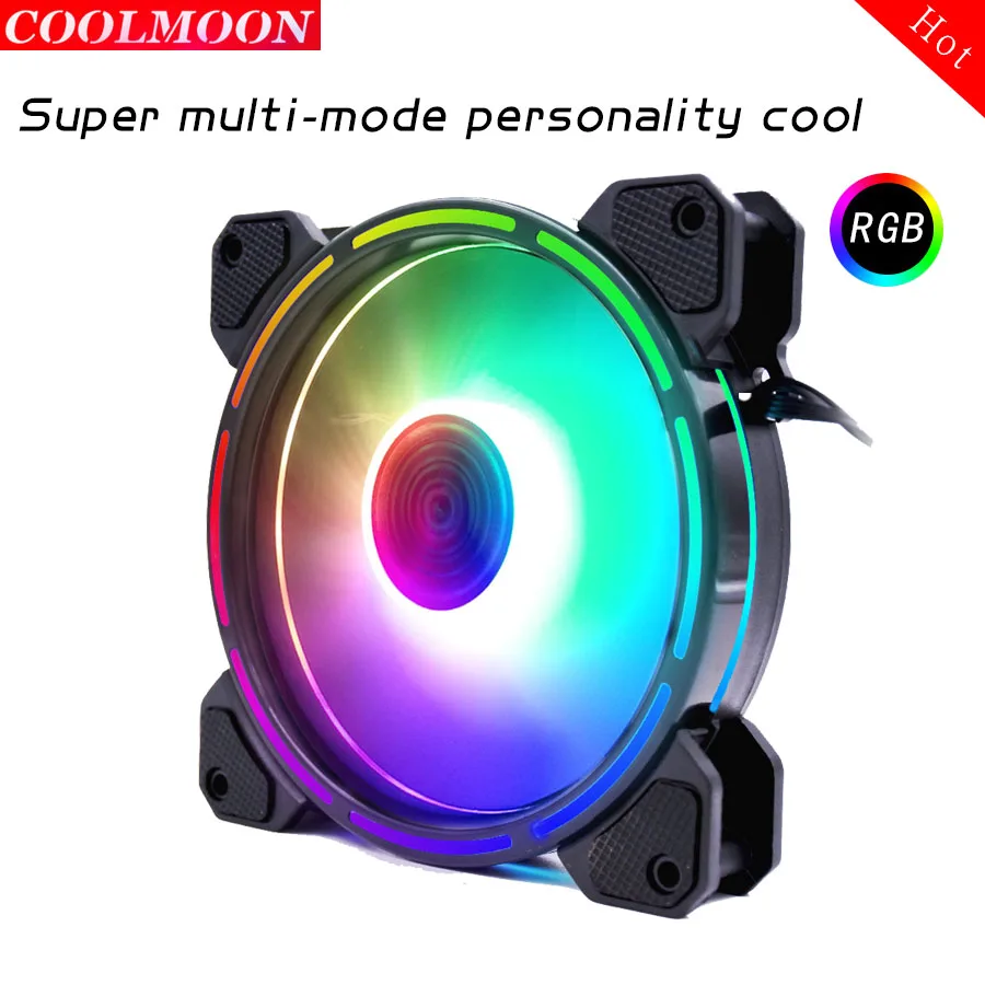 COOLMOON lightwheel 2 12CM RGB desktop computer case cooling fan inside and outside luminous mute and efficient heat dissipation
COOLMOON lightwheel 2 12CM RGB desktop computer case cooling fan inside and outside luminous mute and efficient heat dissipation