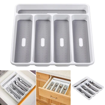 Cutlery Organizer Container Anti-skid for Kitchen Drawer Tableware Tray Spoon Separation Divider Storage Box 32*28*4.5cm
Cutlery Organizer Container Anti-skid for Kitchen Drawer Tableware Tray Spoon Separation Divider Storage Box 32*28*4.5cm