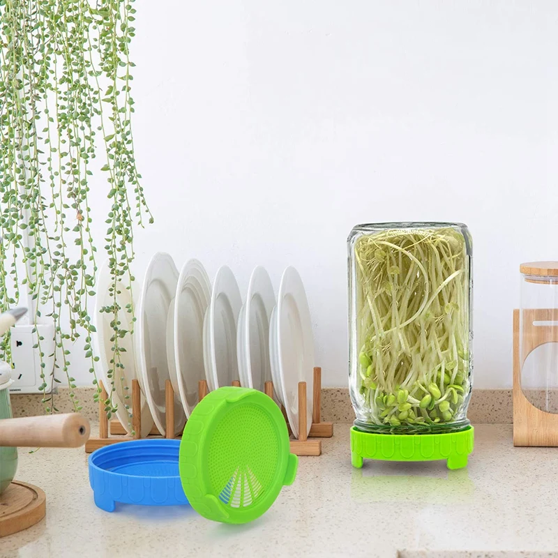 8 Pack Plastic Sprouting Lids for Wide Mouth Mason Jars - Sprouting Jar Strainer Lid for Canning Jars - Grow Bean Sprouts, Alfal
8 Pack Plastic Sprouting Lids for Wide Mouth Mason Jars - Sprouting Jar Strainer Lid for Canning Jars - Grow Bean Sprouts, Alfal