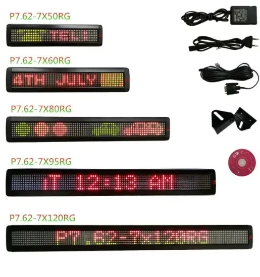 Customized 7 * 80 points RS232 remote control display board scrolling programmable LED signboard mobile message screen
Customized 7 * 80 points RS232 remote control display board scrolling programmable LED signboard mobile message screen