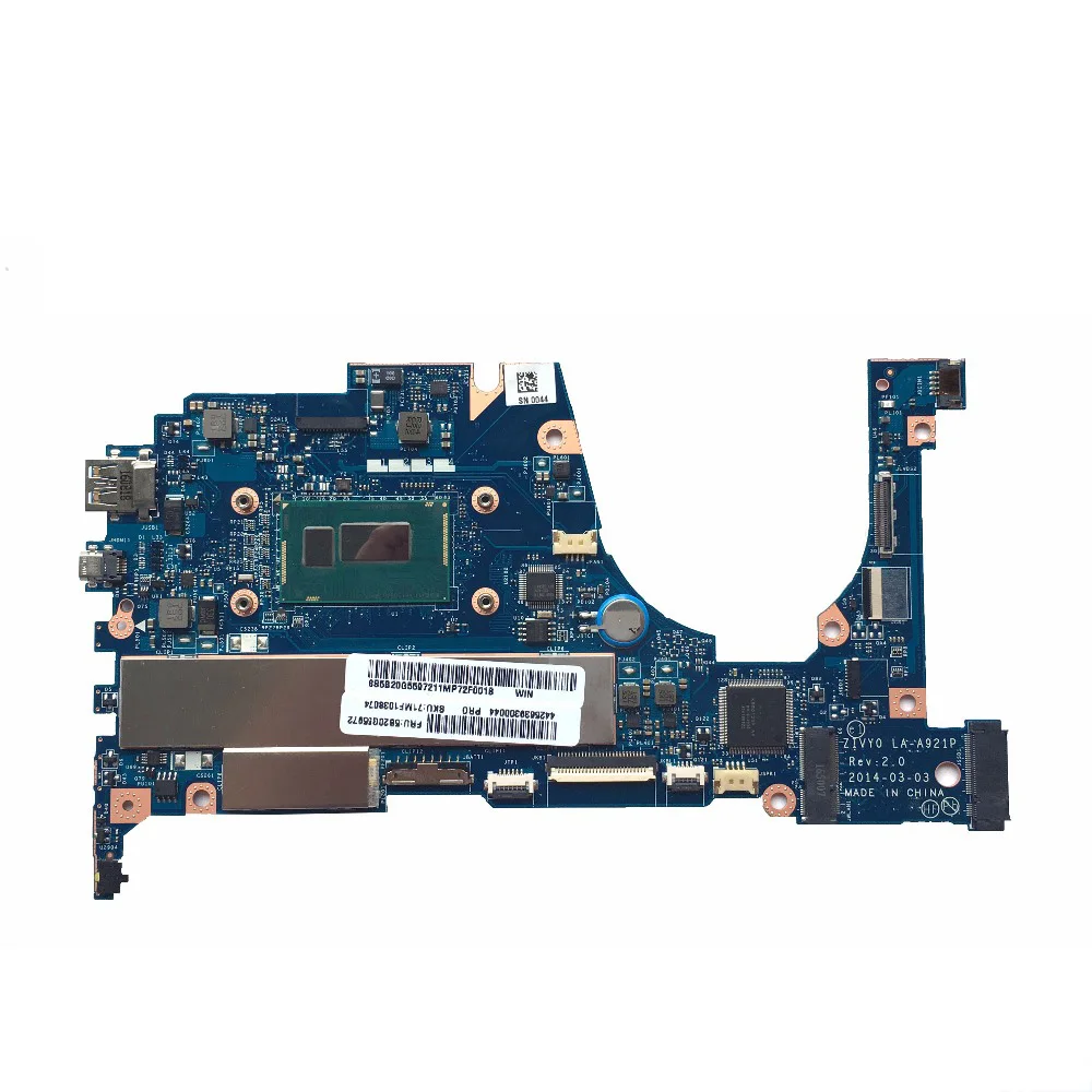 Laptop Motherboard With SR1EF i5-4210u cpu 8GB RAM 5B20G55972 LA-A921P 100% working excellent F Lenovo yoga 2 13
Laptop Motherboard With SR1EF i5-4210u cpu 8GB RAM 5B20G55972 LA-A921P 100% working excellent F Lenovo yoga 2 13
