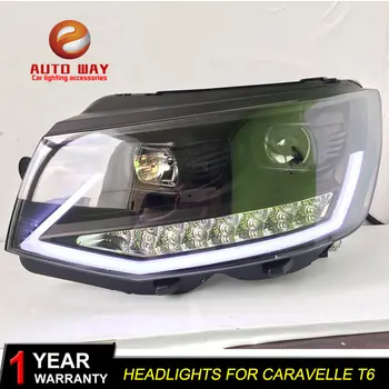 

Car Styling Head Lamp case for VW Caravelle T6 Headlights 2017 2018 LED Headlight DRL Lens Double Beam Bi-Xenon HID