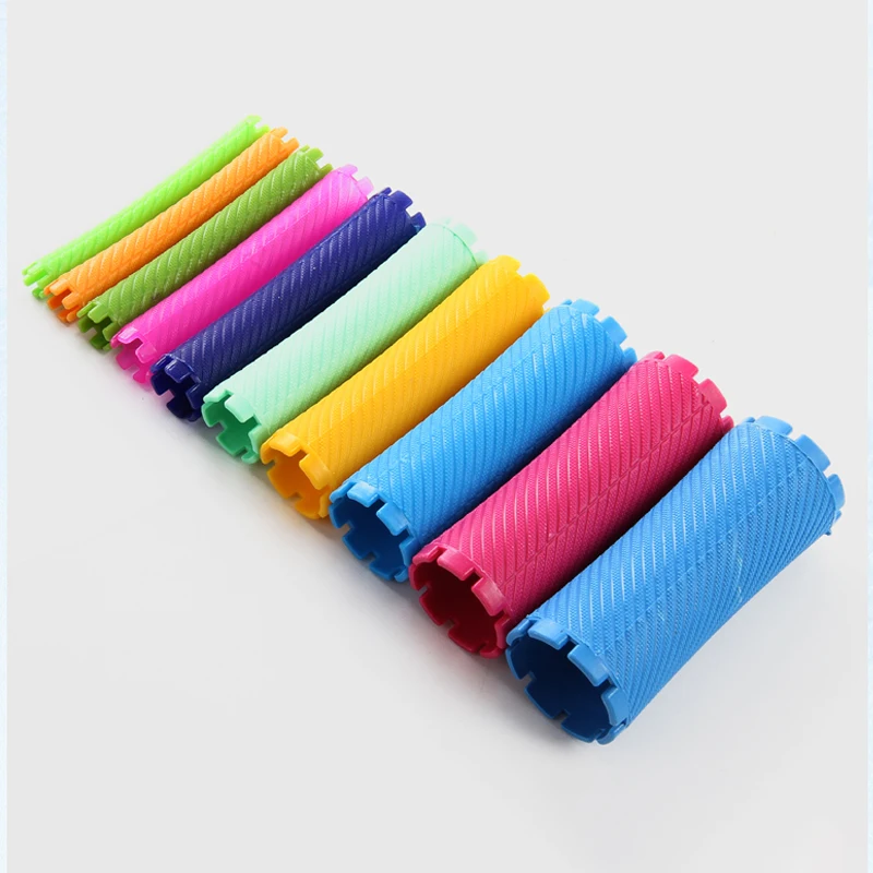 Description Picture 4 of item3 Packs/set 9mm Hair Perm Rods with Rubber Bands Kit Cold Permanent Bar Plastic Curlers Rollers Set Wave Fluffy Corn Hair 1507
